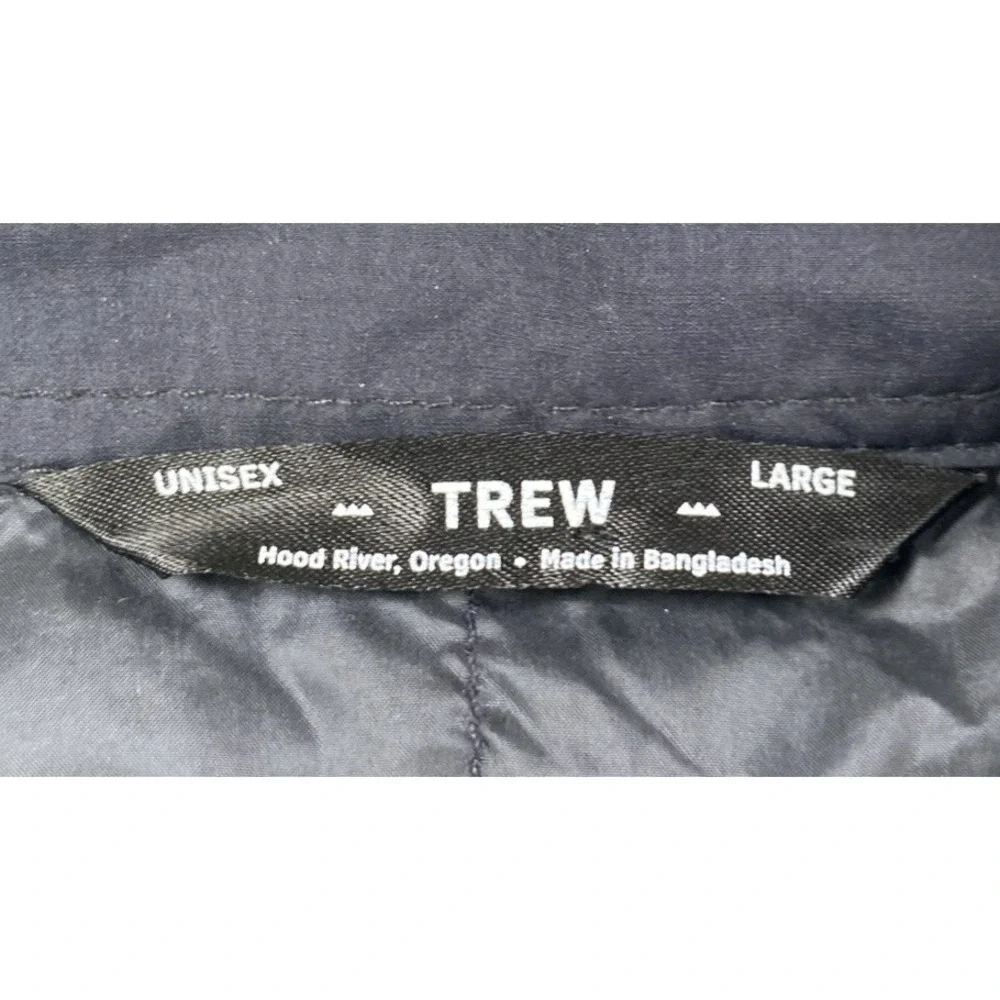 TREW Gear Snap Jack Shirt Jacket Midlayer Unisex Large Black Gray